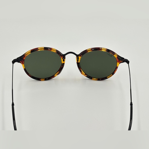 Beautiful Ray-Ban Round Fleck Sunglasses Rb2447 Unisex Black Havana 49-21-145 - Picture 13 of 14